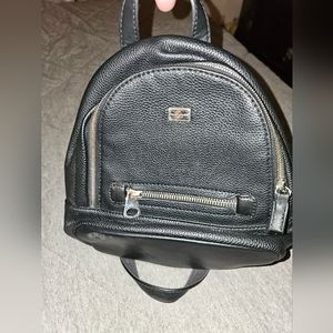 David Jones Black Leather Mini backpack